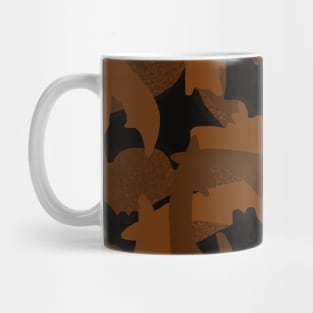 Spooky Camo Bats in Orange Mug